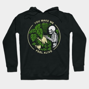 skull skeleton planter Hoodie